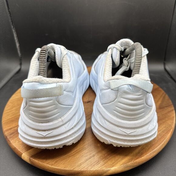 Hoka One One Bondi SR Womens Size 9 Shoes Slip Resistant Soft Toe Blue Leather - Picture 4 of 8